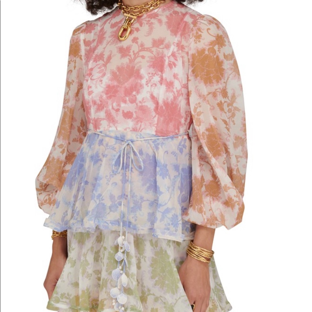 Zimmermann Postcard Flounce Midi Dress - Picture 5 of 8